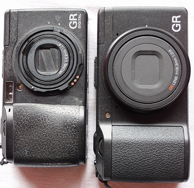 Ricoh GR vs Ricoh GRD vs Lumix LX5 - photo size comparison