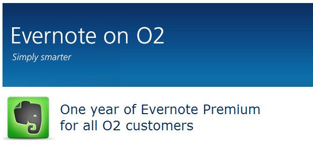 O2 dishes out a year's free subscription to Evernote Premium to customers
