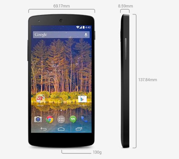 Google LG Nexus 5 announced and it's available from November 1st