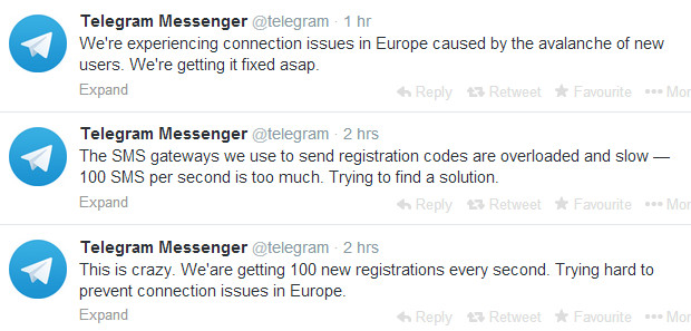 WhatsApp down as rival Telegram struggles under avalanche of new users