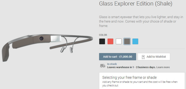 Google Glass now available for well heeled visioneers in the UK