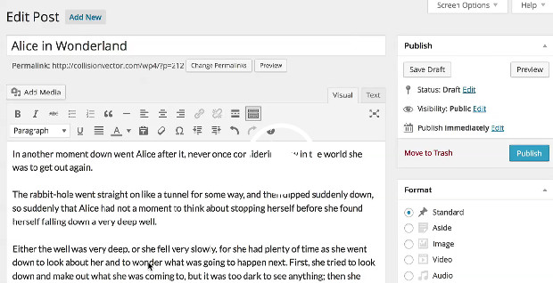 Wordpress version 4.0 serves up a redesigned interface and improved writing experience
