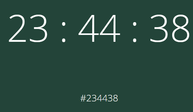 Pointless but wonderful: an ever-changing hex colour clock