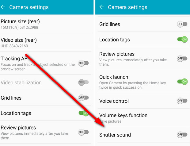 How to DEFINITELY turn off the annoying Samsung Galaxy S6 and S6 Edge camera shutter noise