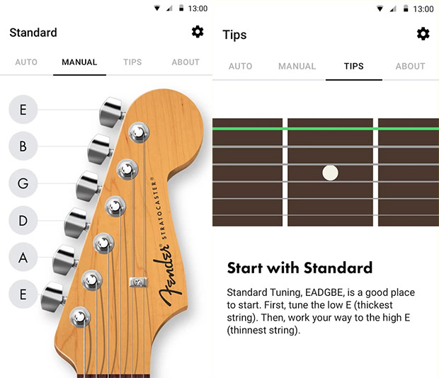 Android axe players get Fender’s free guitar tuning app