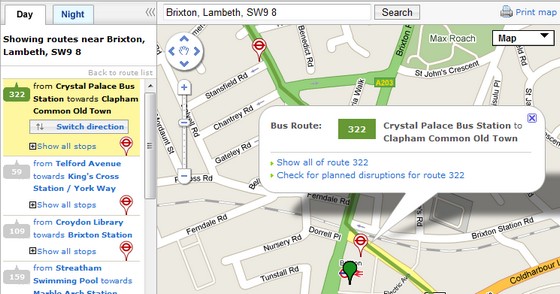 tfls interactive bus map londoners wirefresh. 