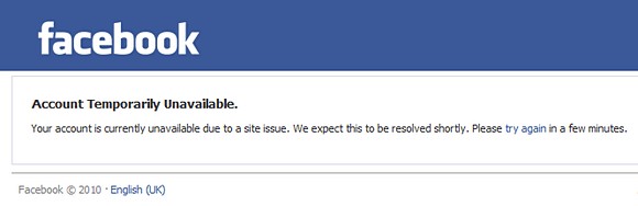 Facebook suffers a 'site issue'