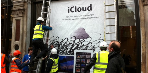 Greenpeace activists target Apple's flagship store in London