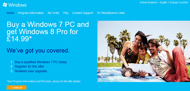 Windows 8 Pro upgrade costs announced for UK users