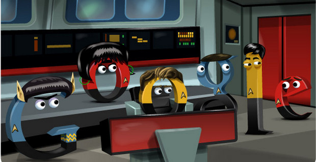 Google shows off its best ever doodle - a wonderful Star Trek themed number