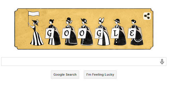 Google doodle celebrates Emmeline Pankhurst, suffragette leader